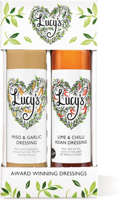 Lucy's Dressings - Mayonnaise Trio Pack, Garlic & Black Pepper, 150ml, Lemon & Mustard, 150ml and Lime & Chilli, 150ml