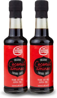 Organic Coconut Aminos - Teriyaki - 150ml - 2 Bottles, Vegan, Naturally Fermented, no-Soy, Low Salt, Non-GM, Gluten-Free