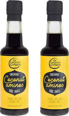 The Coconut Company - Organic Coconut Aminos Barbeque Sauce - 150ml - Pack of 2 - Coconut Aminos Alternative for Soy & BBQ Sauce, Vegan, Gluten-Free, Soy Free, Naturally Fermented, Pure Coconut sap