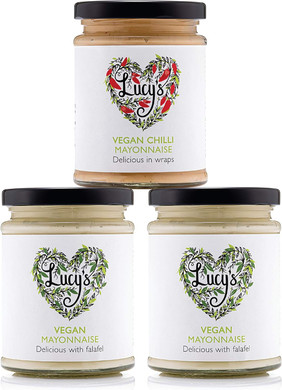 Lucys Dressings  Vegan Mayonnaise Bundle; 1 x Vegan Chilli Mayo 240g and 2 x Vegan Mayo 240g