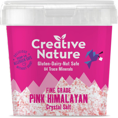Creative Nature Himalayan Fine Salt 300g | Pink Himalayan Crystal Salt | Sea Salt | Ideal for Cooking | Table Salt | Organic Rock Salt | Rich in Essential Minerals