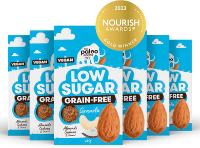 The Paleo Foods Co. Keto, No added sugar, Low Carb, Grain-Free Granola, Gluten Free, Diabetic Friendly, Vegan, Paleo, Healthy (Low Sugar, 1 x 285G Pack)