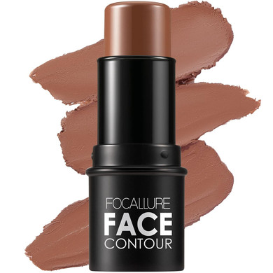 Focallure Cream Contour Stick, Matte Bronzer Stick, Professional Face Shaping & Contouring Stick Makeup, Easy To Apply With Buildable Coverage, Long Lasting & Waterproof, Coffee03 Coffee