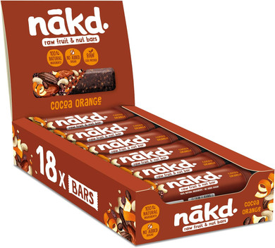 Nakd Fruit & Nut Bar Variety Pack - Vegan - Healthy Snack - Gluten Free - 35g x 18 bars