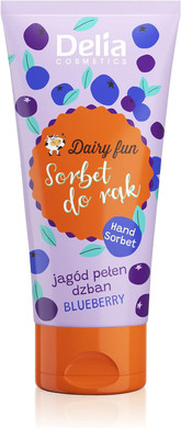 Delia Cosmetics - Dairy Fun - Sorbet for Hands - Wild Strawberry - Moisturizes, Nourishes, Firms, Regenerates - Intense Fragrance - Smooth Skin - Natural Extracts  Hand Cream - 50g