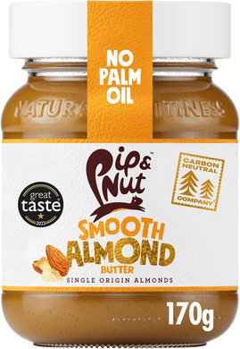Pip & Nut Smooth Almond Butter, 170g