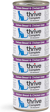Thrive Cat Food Complete Chicken and Liver, Pack of 6
