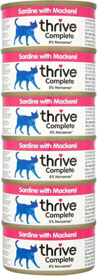Thrive Cat Food Complete Sardine with Mackerel, Pack of 6,75 g (Pack of 6)