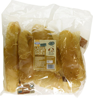 Good Boy - Rawhide Large Chewy Shoes - Dog Chews - Made From 100 Percent Natural Hide - Pack of 10 - Dog Treats Natural