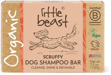 Little Beast Sensitive Dog Shampoo Bar | Soothing Dog Shampoo with Sweet Almond Oil & Oatmeal | Vegan, Cruelty-Free, No SLS or Parabens | Gentle Shampoo for Sensitive Skin | 100g