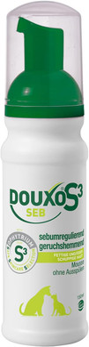 DOUXO S3 SEB Mousse, Dog & Cat Dandruff Solution, Soothing Leave-On Cat Mousse, Effective Mousse for Dog Dermatitis, Flaky & Oily Pet Skin, Hypoallergenic Fragrance, Dog Dandruff Mousse, 150ml