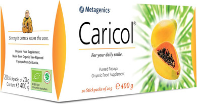 Metagenics Caricol Organic Papaya - Organic Food Supplement for Regular Bowel Function - 20g Stickpacks (20 Sticks)