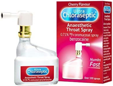 Ultra Chloraseptic Anaesthetic Throat Spray, Cherry Flavour, Fast Acting Relief for Sore Throat Pain, 15 ml (Pack of 1)