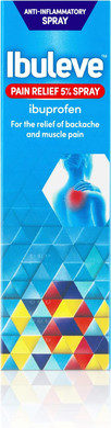 Ibuleve Pain Relief 5% Ibuprofen Spray, Anti-Inflammatory Relief for Joint Pain, Sprains, Backache, Muscular Pains and Sports Injuries, 35 ml