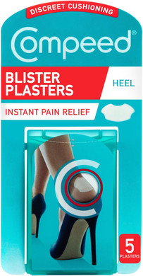 Compeed High Heel Blister Plasters for Feet 5 Pack - Hydrocolloid Foot Treatment - Heal Fast