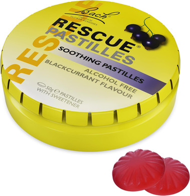 Rescue Remedy, Pastilles, Blackcurrant Flavour, Emotional Wellness & Balance, Vegetarian, Alcohol-Free, No Milk or Gluten, Easy To Use, 50g