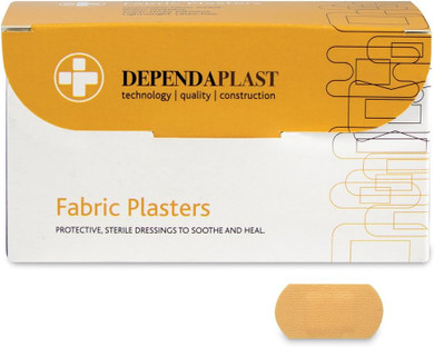 Dependaplast Advanced Fabric Plasters - Water-Repellent, Flexible, Super-Sticky Low-Allergy Adhesive, Breathable & Comfortable for All-Day Wear, 4cm x 2cm, Box of 100