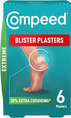 Compeed Blister Plasters Extreme 6 Pack - Hydrocolloid Foot Treatment - Heal Fast