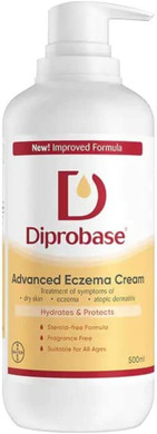 ADVANCED ECZEMA CREAM NEW FORMULA FOR ECZEMA-PRONE SKIN. For red, inflamed or damaged skin, 500ml (Pack of 1)
