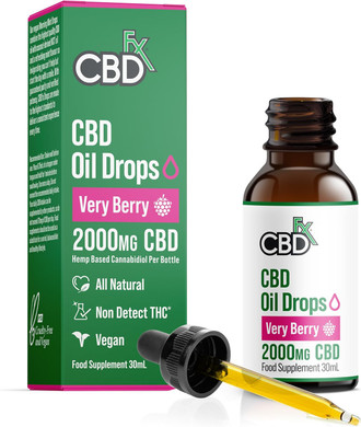 CBDfx 2000mg CBD Oil, High Strength CBD Oil for Stress, Anxiety & Sleep Support, Lush Lime Flavoured CBD Drops, Blended with MCT Oil, No THC, 30ml