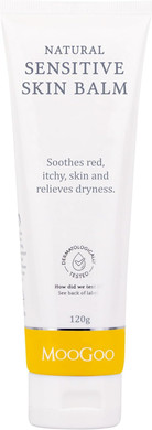 MooGoo Natural Sensitive Skin Balm - Relief for Dry, Itchy Skin with Soothing Ingredients. Also Suitable for Babies & Adults prone to Eczema, Dermatitis & Psoriasis, 120g / 4.2oz