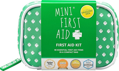Mini First Aid Essentials Bundle  Mini First Aid Kit (90 Items) Kids First Aid Kit for Travel, Home, Office & Camping - Teddy Hot & Cold Gel Pack & Paediatric First Aid Made Easy Book