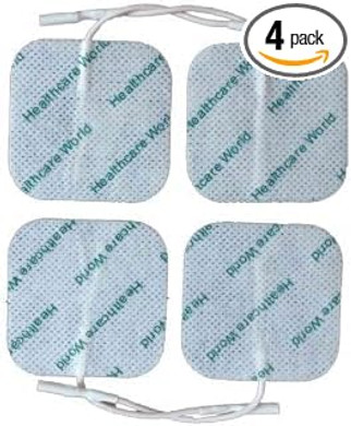 TENS Electrode Pads Pre Wired 5cm x 5cm - Pack of 4 Square