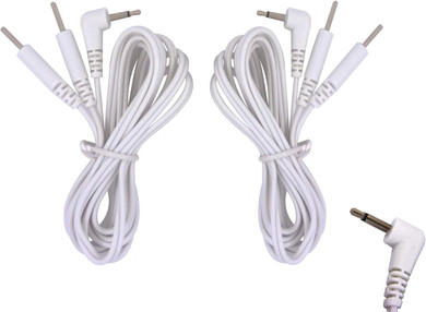 Tens Lead Wires 1 Pair Male 2.5mm Jack Plug 2mm Pin Connection by Healthcare World