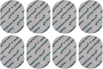 Tens Electrode Pads Oval Shape Set of 8 - by Healthcare World
