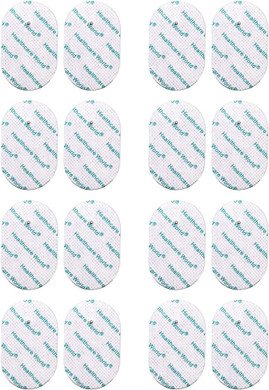 Tens Electrode Pads Oval Shaped Self-Adhesive Electrodes (16 pcs) 2.2mm Stud Connection Compatible with Omron Tens Devices