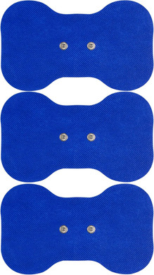 Med-Fit Butterfly Wireless TENS Self-Adhesive Electrode  Versatile, Durable, and Hassle-Free Pain Relief (Blue, Butterfly 3 Pack)