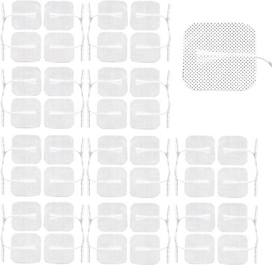 Med-Fit ® TENS Pads: 40 Pads in 10 Packs of Extra Long-Lasting, Self-Adhesive Pads (5cm x 5cm / 2"x 2") Compatible with Most TENS Machines