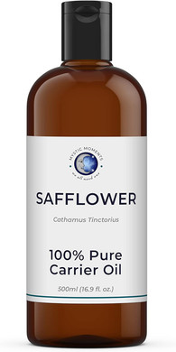 Mystic Moments | Safflower Carrier Oil 125ml - Pure & Natural Oil Perfect For Hair, Face, Nails, Aromatherapy, Massage and Oil Dilution Vegan GMO Free