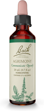 Bach Original Flower Remedies (Agrimony) Stand Your Ground, Communicate Openly, Emotional Wellness, Natural Flower Essence, 20ml