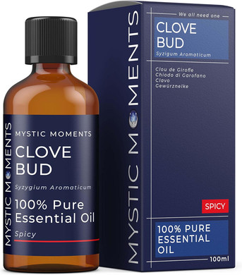 Mystic Moments | Clove Bud Essential Oil 100ml - Pure & Natural Oil for Diffusers, Aromatherapy & Massage Blends Vegan GMO Free