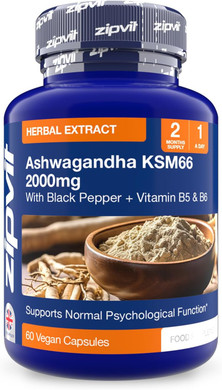 Zipvit Ashwagandha 3000mg Root Extract, High Strength Herbal Supplement, 120 Vegan Tablets for Popular for Stress Relief, 2 Month Supply