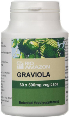 Rio Amazon 500 mg Graviola Fruit Extract Vegicaps, 80 g