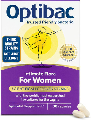 Optibac Probiotics for Women  Vaginal Probiotics  Specialist Supplement with a Scientifically Proven Formula for Vagina Flora  14 Capsules