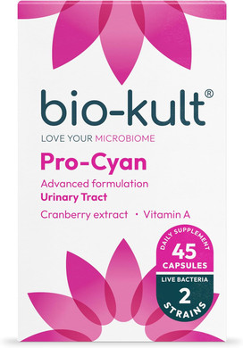 Bio-Kult Pro-Cyan | 2 Strains + Cranberry Extract & Vitamin A | Urinary Tract & Immune Support | 45 Capsules