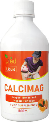 Ved Calcium, Magnesium, Vitamin D3 and Zinc Vegan Liquid Supplement, Supports Bones, Teeth and Muscle Function. 500 ml
