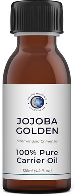 Mystic Moments | Jojoba Golden Carrier Oil 125ml - Pure & Natural Oil Perfect For Hair, Face, Nails, Aromatherapy, Massage and Oil Dilution Vegan GMO Free