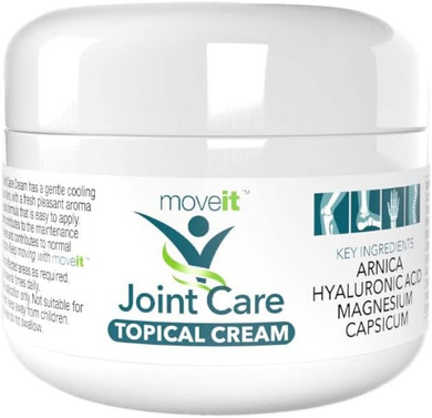 Moveit Joint Care Cream  with Arnica, Capsicum & Magnesium  Eases Stiff Joints & Sore Muscles  Non-Greasy Formula  100ml
