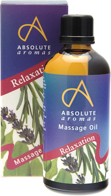 Absolute Aromas Relaxation Bath & Massage Oil 100ml - Lavender, Chamomile and Bergamot Pure Essential Oils in a Jojoba, Sweet Almond & Evening Primrose Base - Relaxing Massage Oil