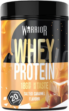 Warrior Whey Protein Powder 500g - Up to 36g* Protein per Shake  Low Sugar - Muscle Growth and Recovery Drink - Amazing Taste - 20 Servings - GMP Certified (White Chocolate)