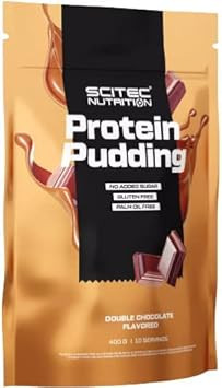 Scitec Nutrition Protein Pudding  Delicious, High-Protein Dessert  Gluten-Free  Palm Oil-Free  Perfect Snack or Post-Meal Indulgence, 400 g, Double Chocolate