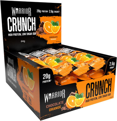 Warrior Supplements CRUNCH High Protein Bars 20g Protein Each (Pack of 12x 64g), Salted Caramel, 768 gram