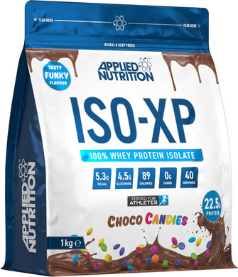 Applied Nutrition ISO XP Whey Isolate - Whey Protein Isolate Powder, ISO-XP Funky Yummy Flavours (1kg - 40 Servings) (Choco Candies)