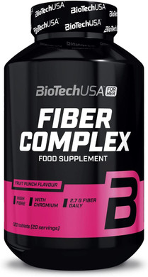 BioTechUSA Fiber Complex | Flavored Chewable Tablets | with Inulin and Chromium | for Effective Weight Control and Confidence Boost, 120 Tablets