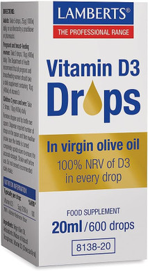 Lamberts Vitamin D3 Liquid Drops 200IU 20ml