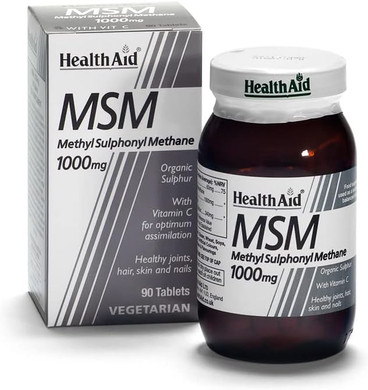 HealthAid MSM 1000mg - 90 Vegetarian Tablets